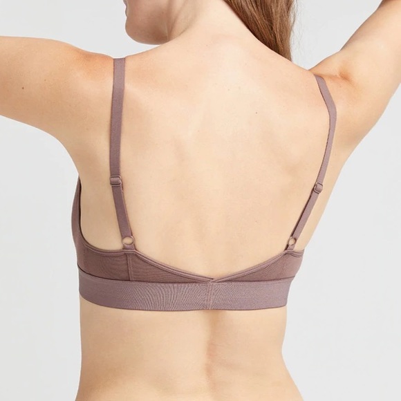 🔥RICHER POORER🔥WOMEN’S COTTON MODAL CLASSIC BRALETTE PLUM SMOKE COLOR L NWT - Picture 2 of 3